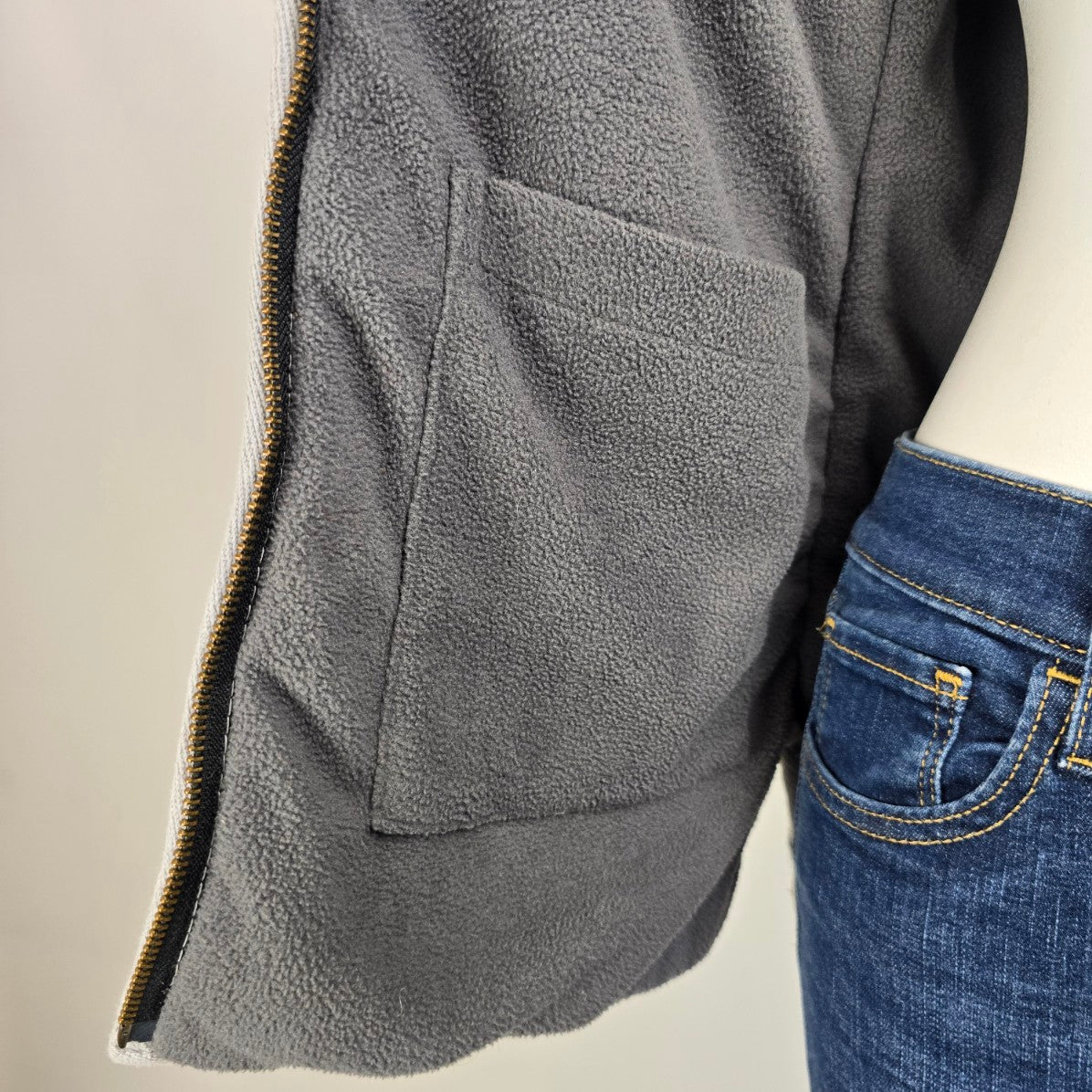 Laundromat Wool Grey Knit Zip Up Jacket Size S