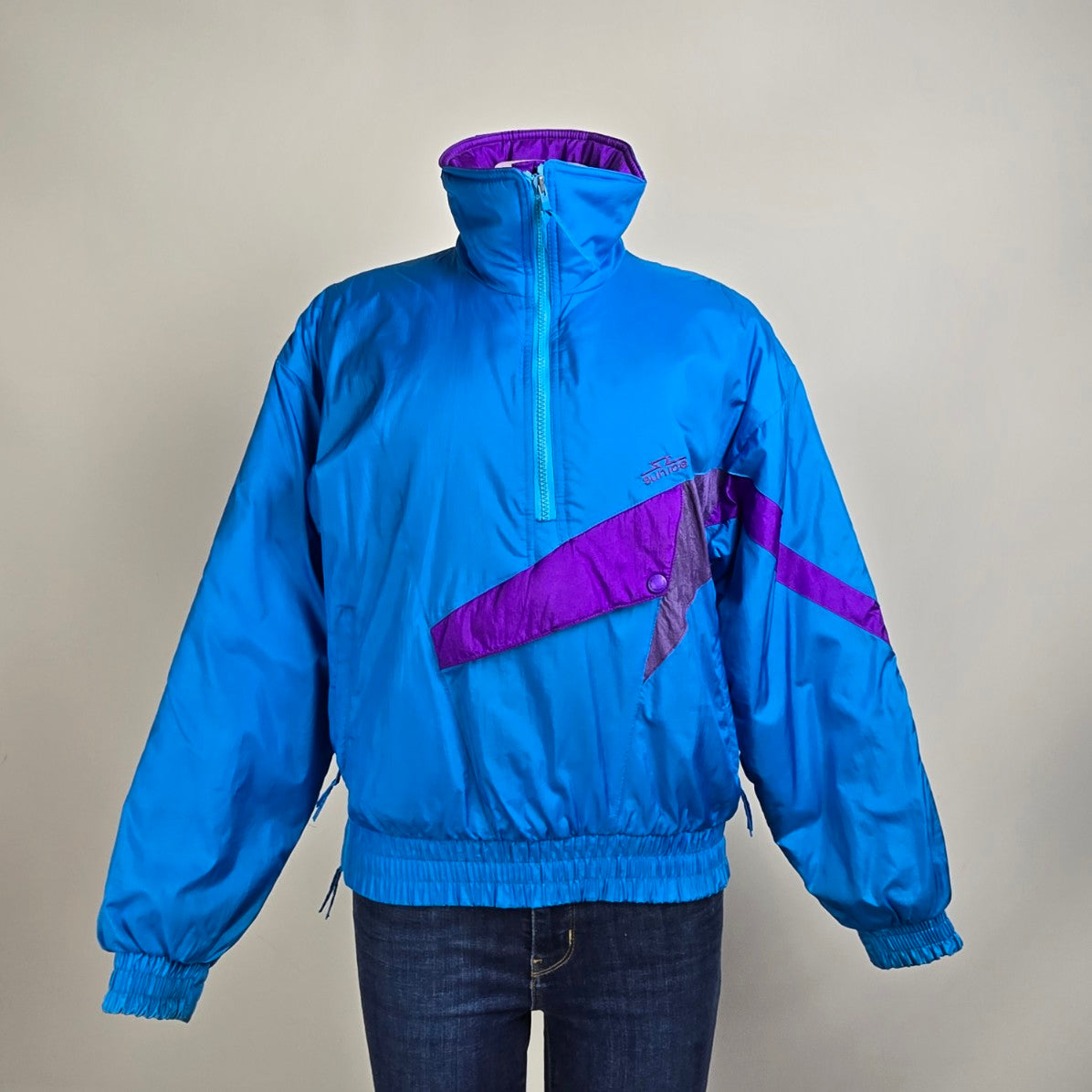 Vintage Sunice Blue Ski Pullover Jacket Size 10