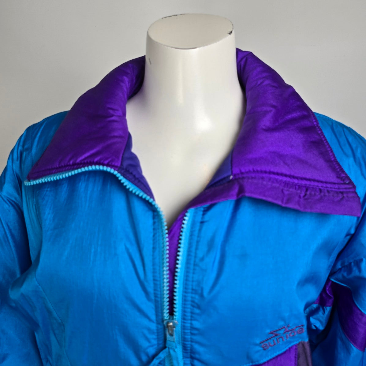 Vintage Sunice Blue Ski Pullover Jacket Size 10