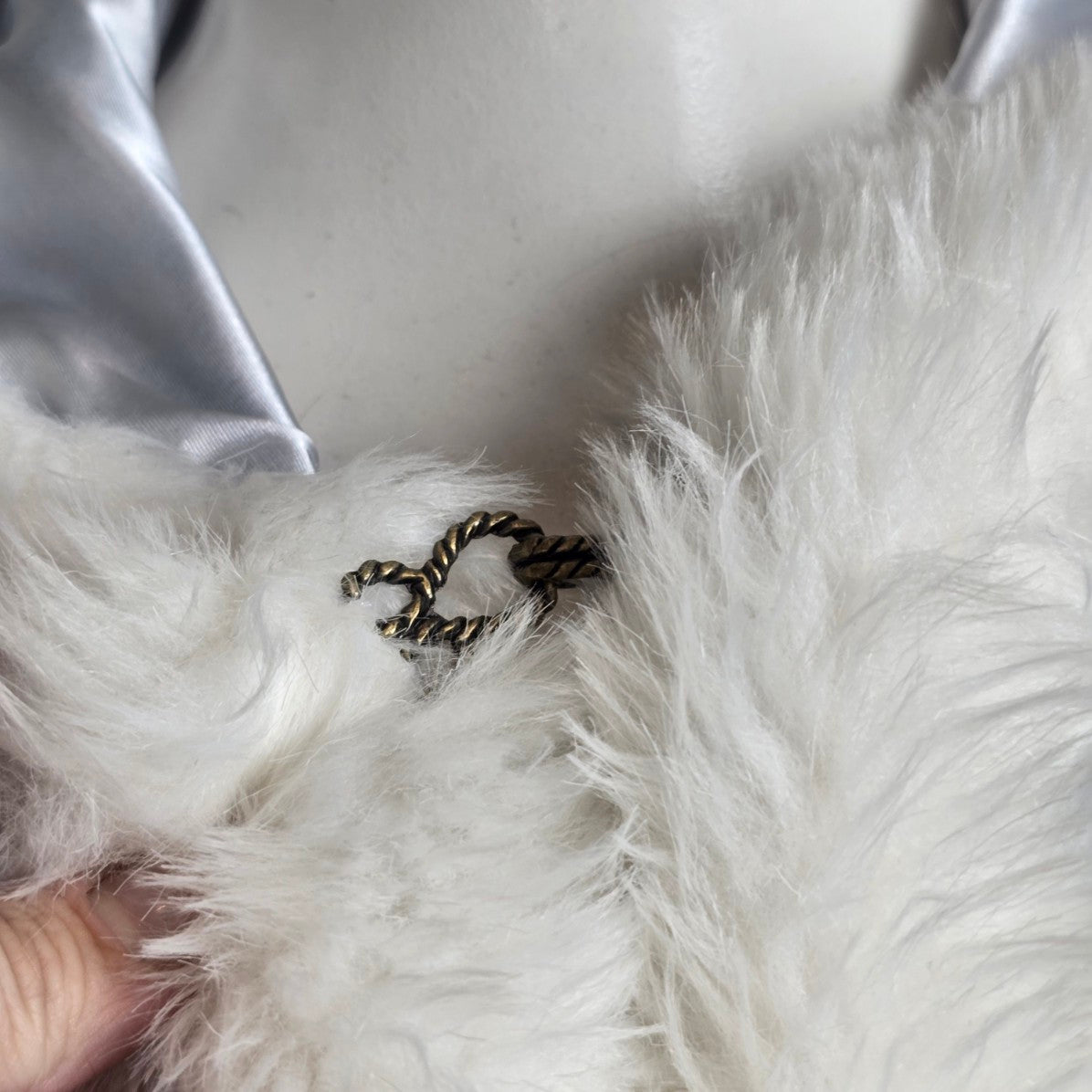 Velvet Hooded Cloak with Fur Trim Onesize