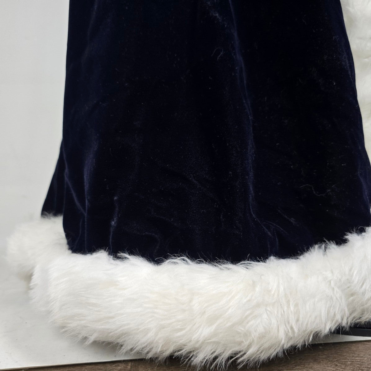 Velvet Hooded Cloak with Fur Trim Onesize