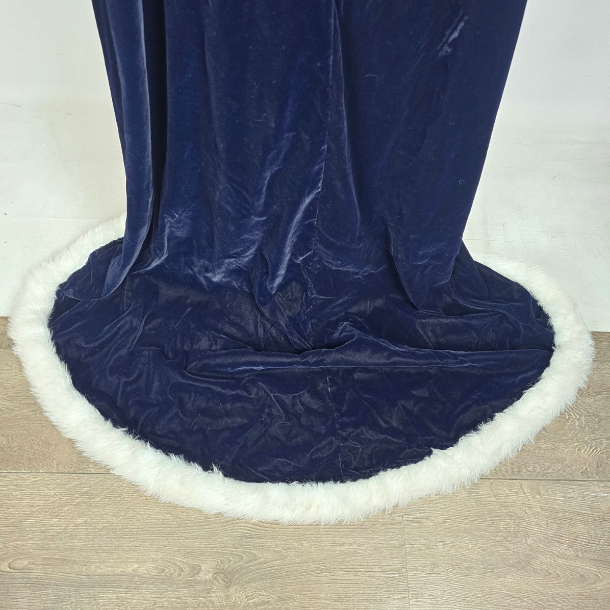Velvet Hooded Cloak with Fur Trim Onesize