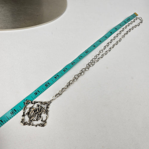 Vintage St. George & The Dragon Silver Pendant Necklace