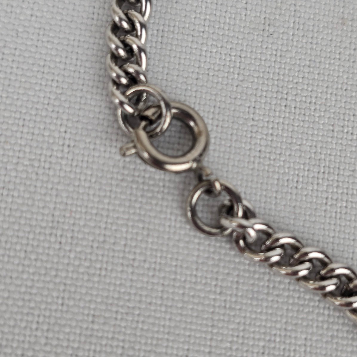 Vintage Silver & Blue Stone Statement Chandelier Necklace