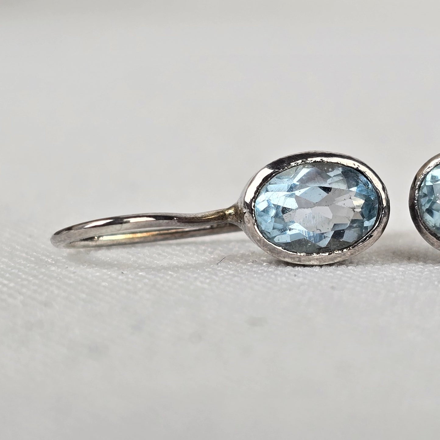 925 Sterling Blue Topaz Drop Earrings
