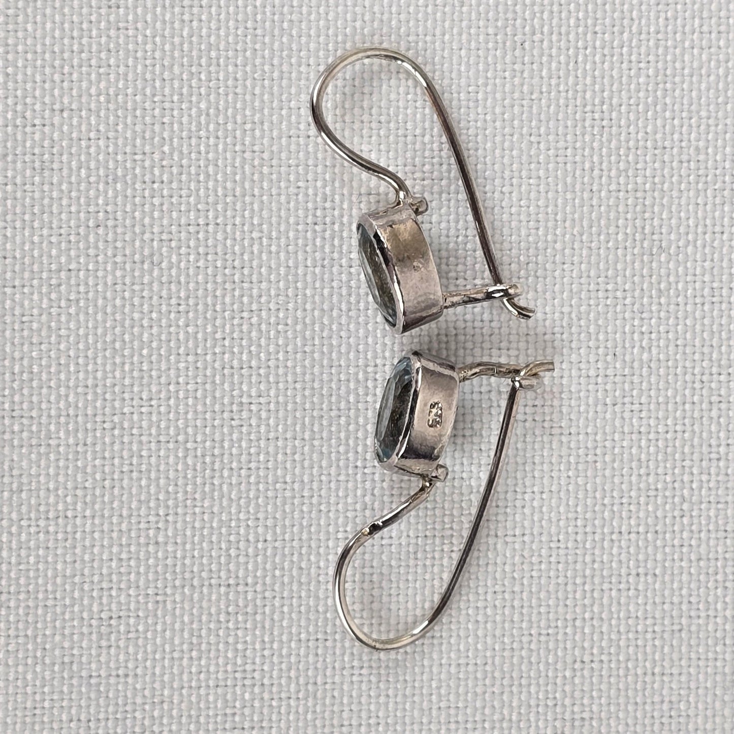 925 Sterling Blue Topaz Drop Earrings