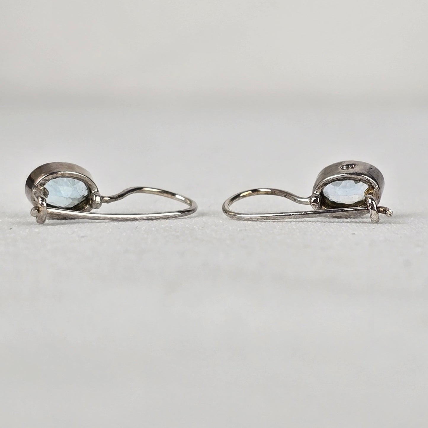 925 Sterling Blue Topaz Drop Earrings