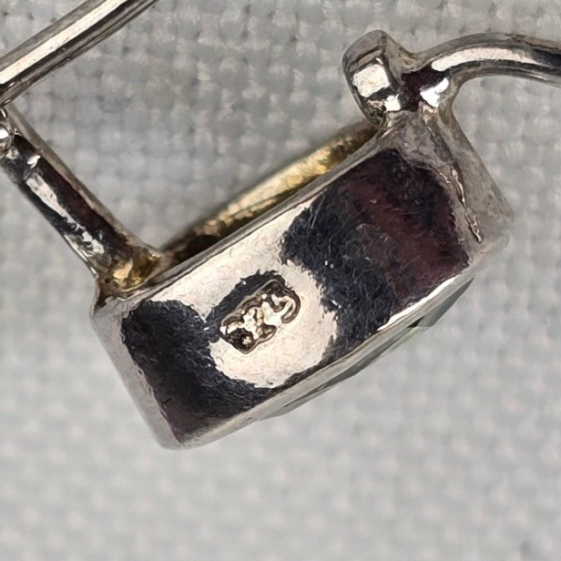 925 Sterling Blue Topaz Drop Earrings