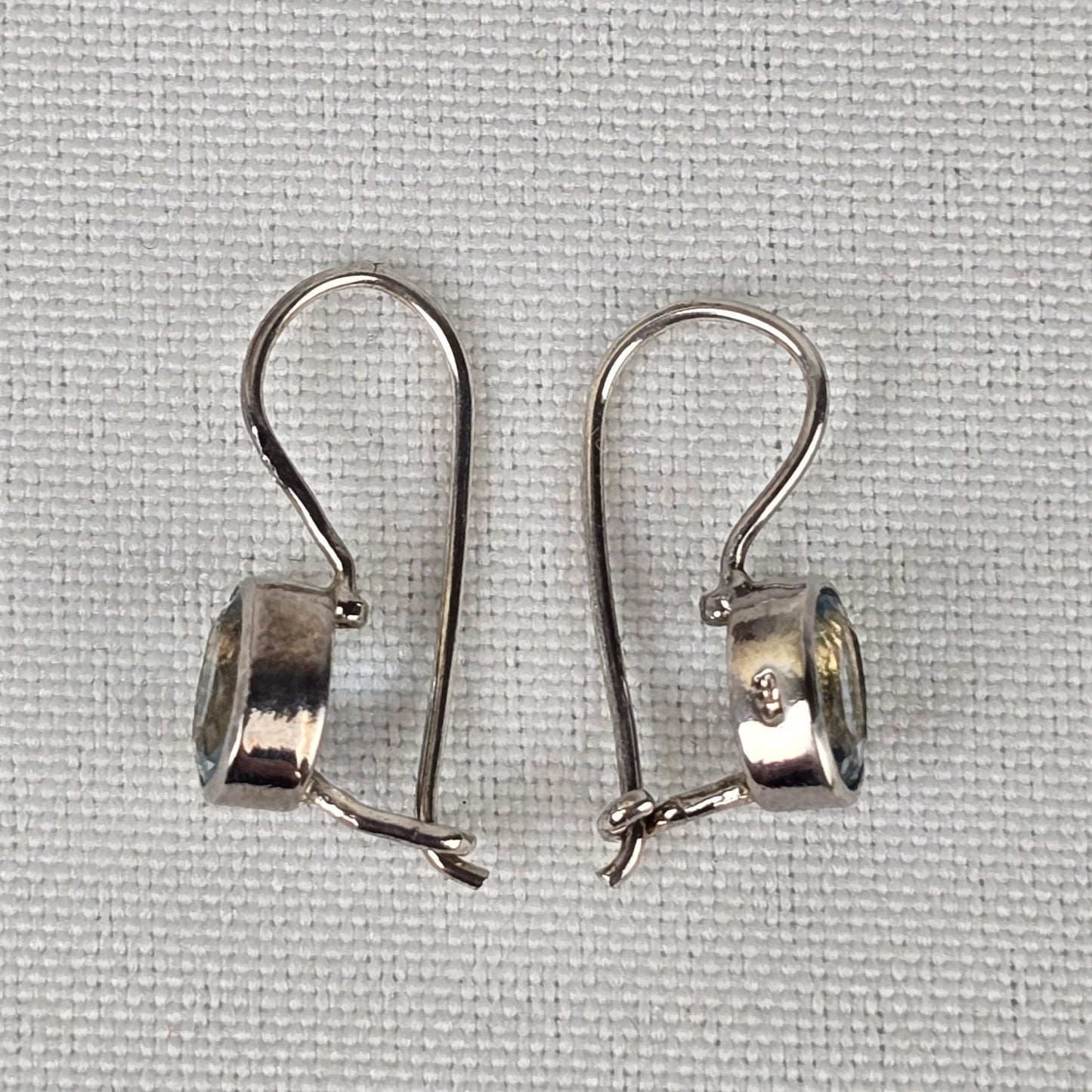 925 Sterling Blue Topaz Drop Earrings