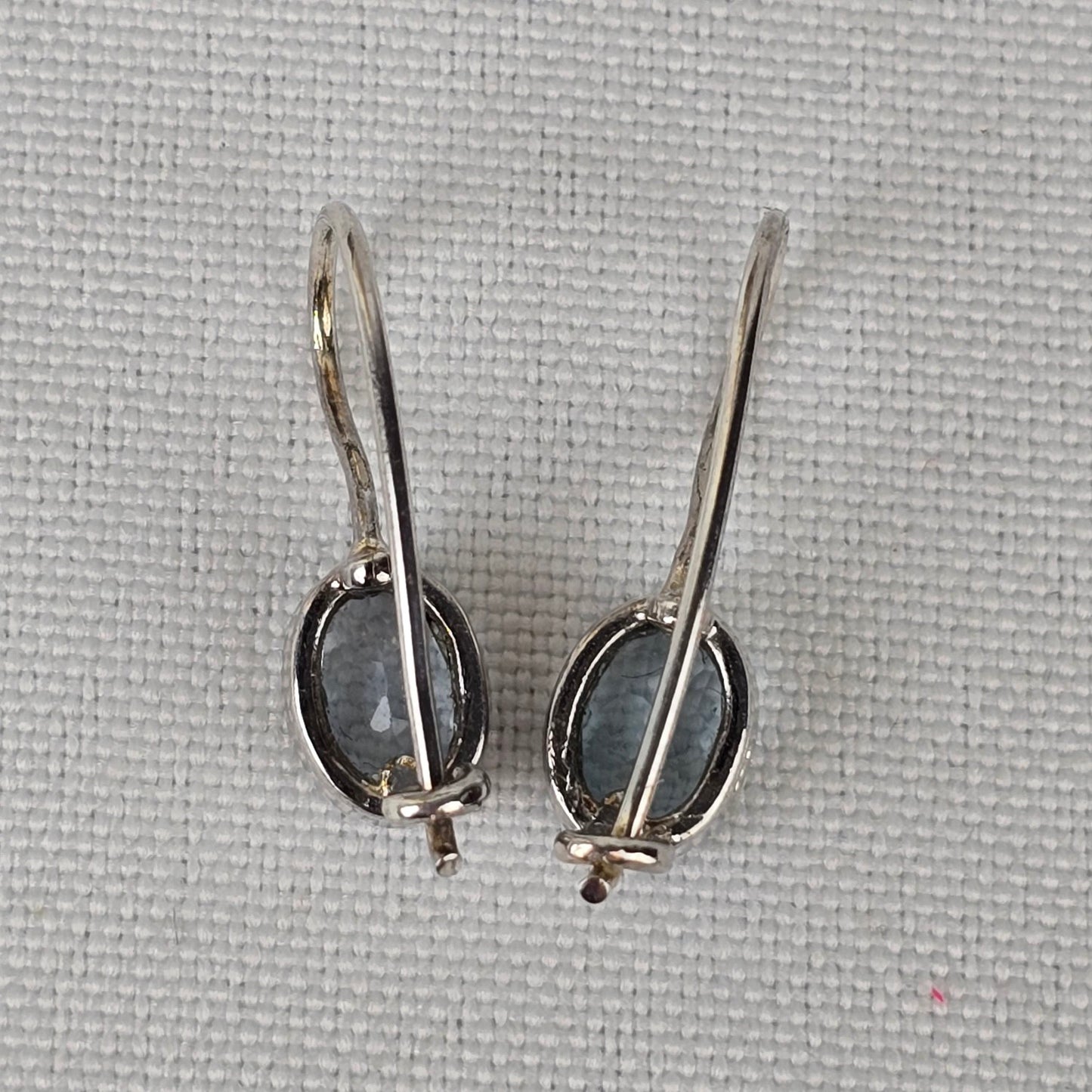 925 Sterling Blue Topaz Drop Earrings