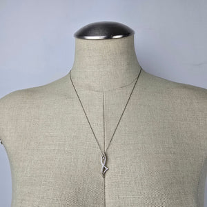 925 Sterling Silver Crystal Pendant Fine Chain Necklace