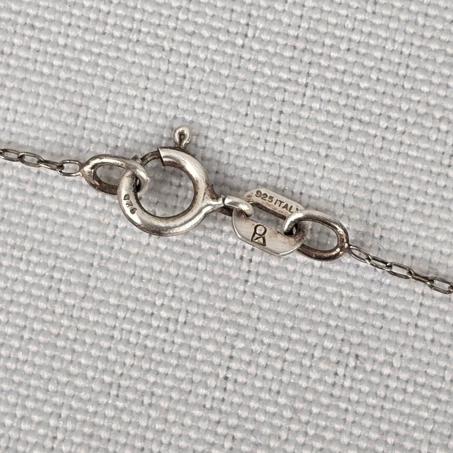 925 Sterling Silver Crystal Pendant Fine Chain Necklace