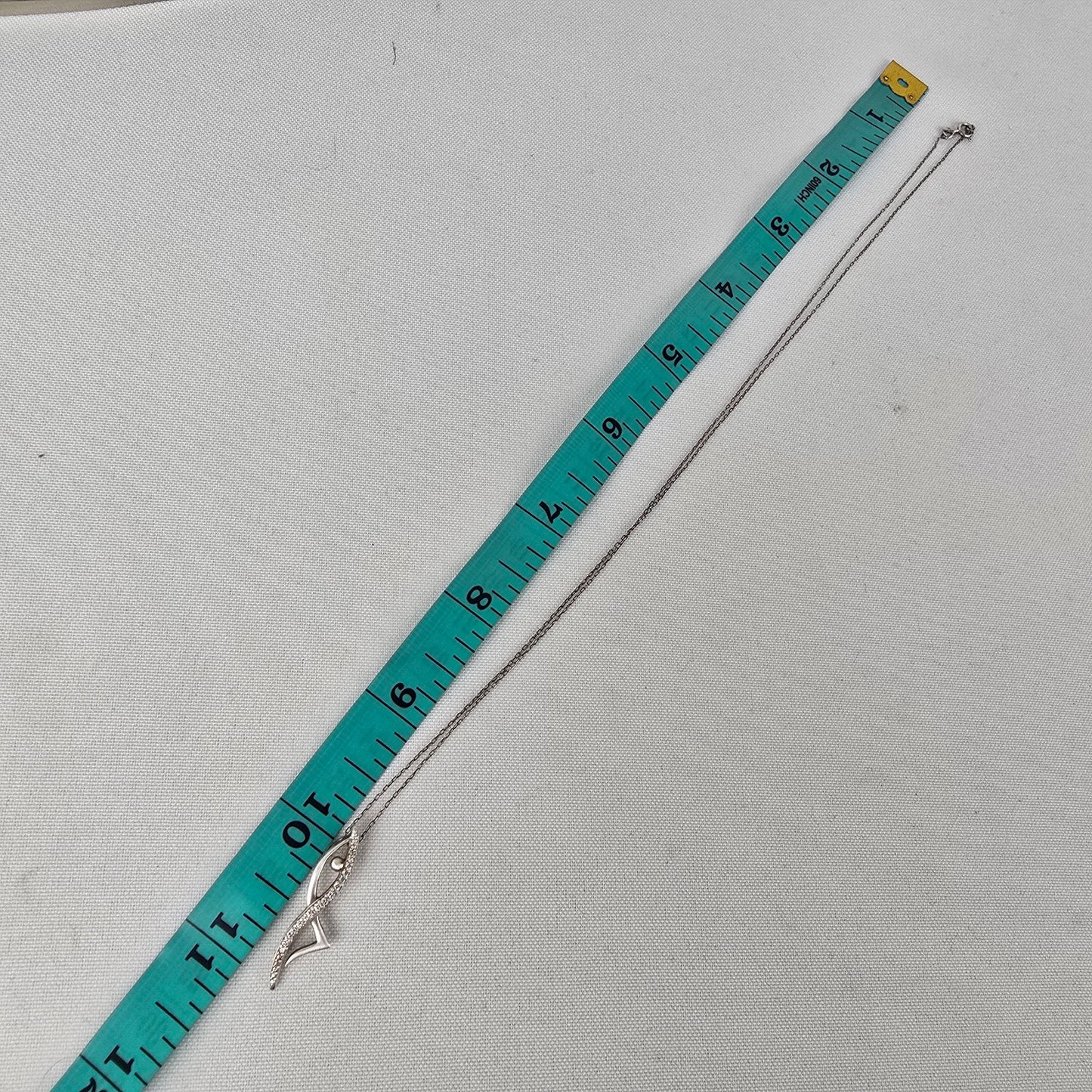 925 Sterling Silver Crystal Pendant Fine Chain Necklace