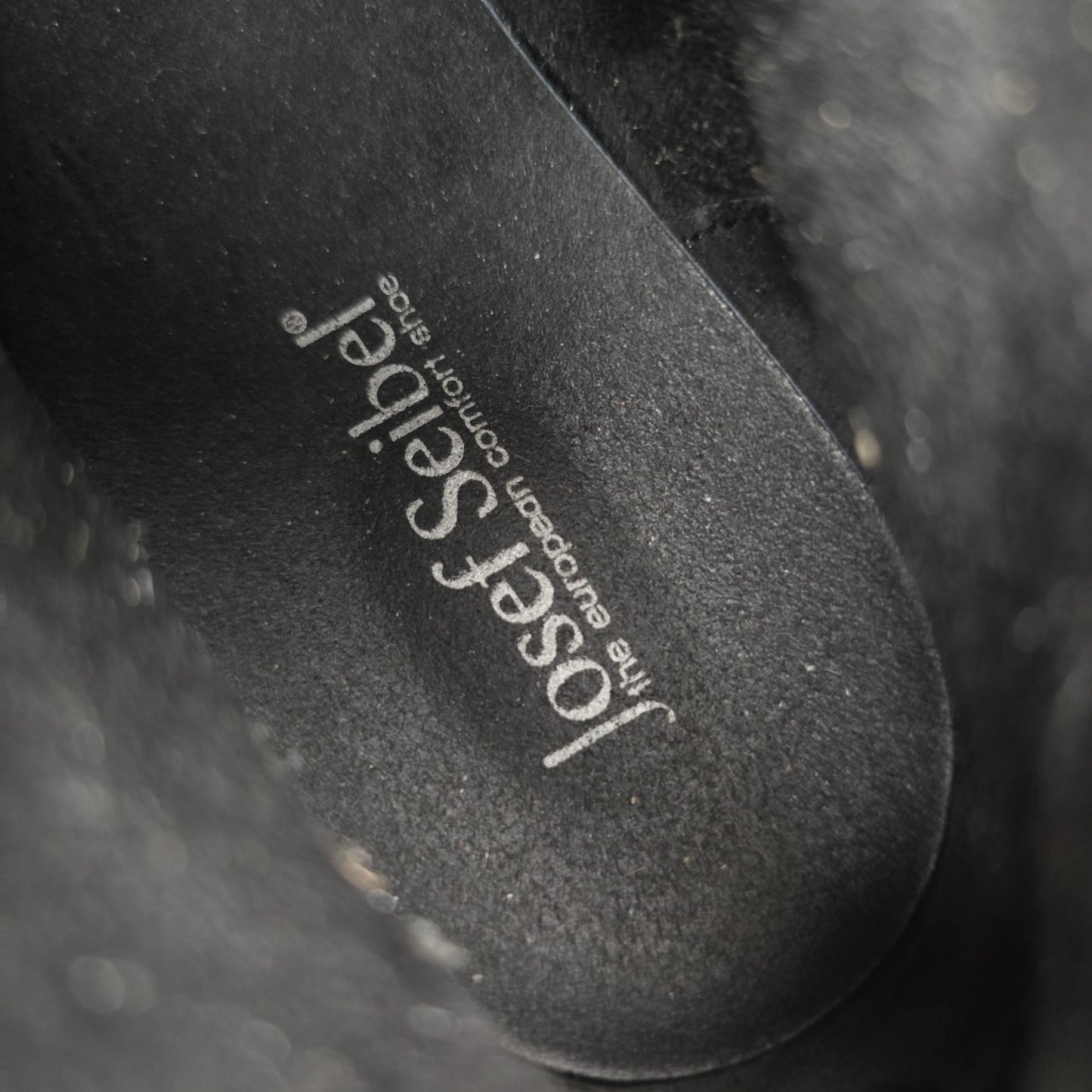 Josef Seibel Sienna Black Leather Lace Up Ankle Boot Size 5.5