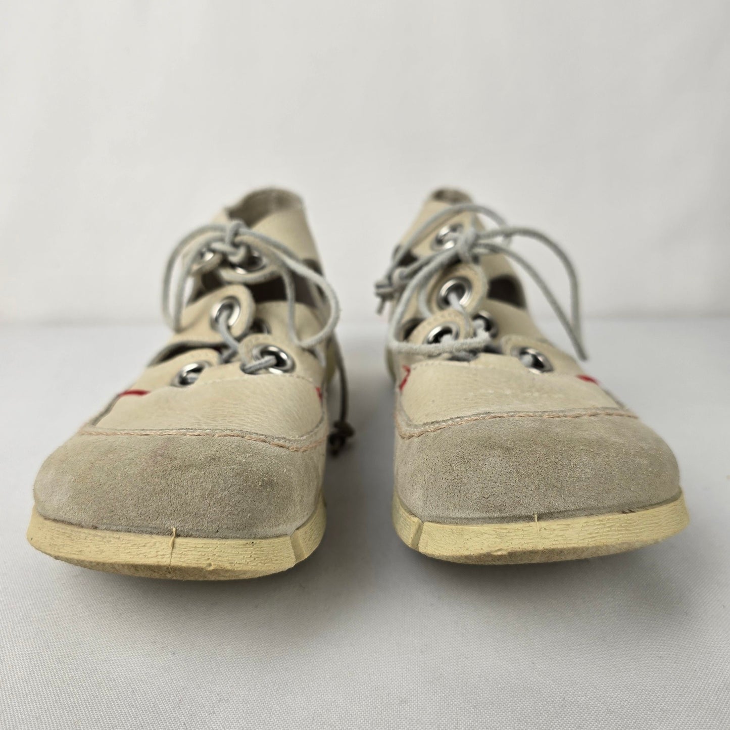 Ecco White Leather Lace Up Shoes Size 11