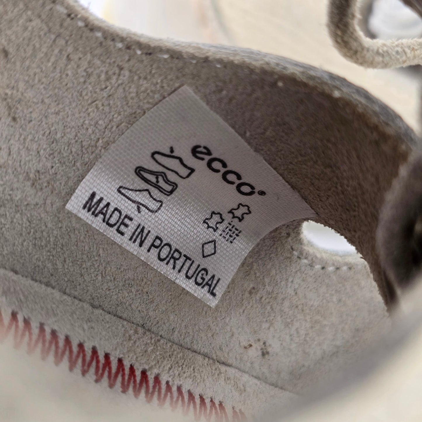 Ecco White Leather Lace Up Shoes Size 11