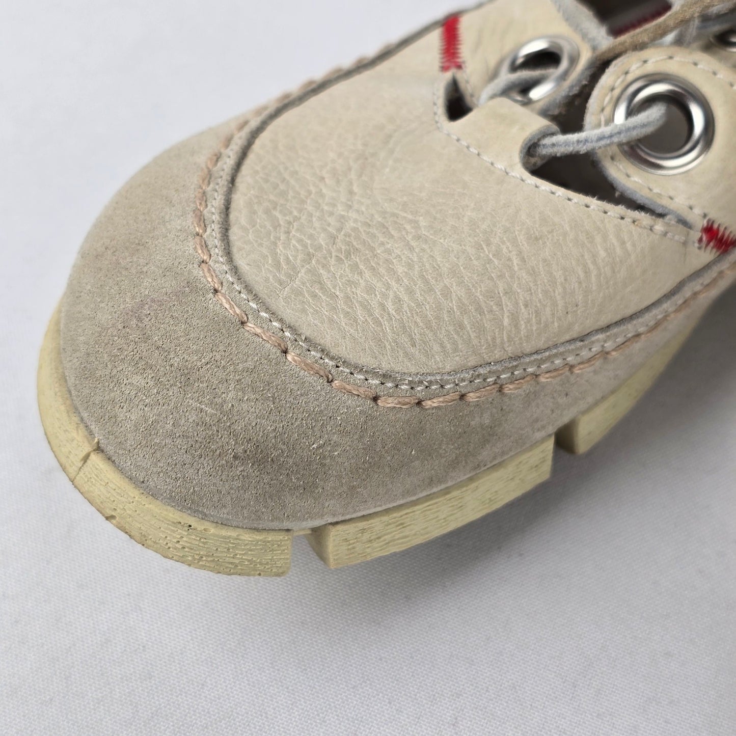 Ecco White Leather Lace Up Shoes Size 11