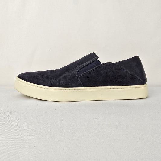 Vince Garvey Navy Blue Suede Slip-On Sneakers Size 8