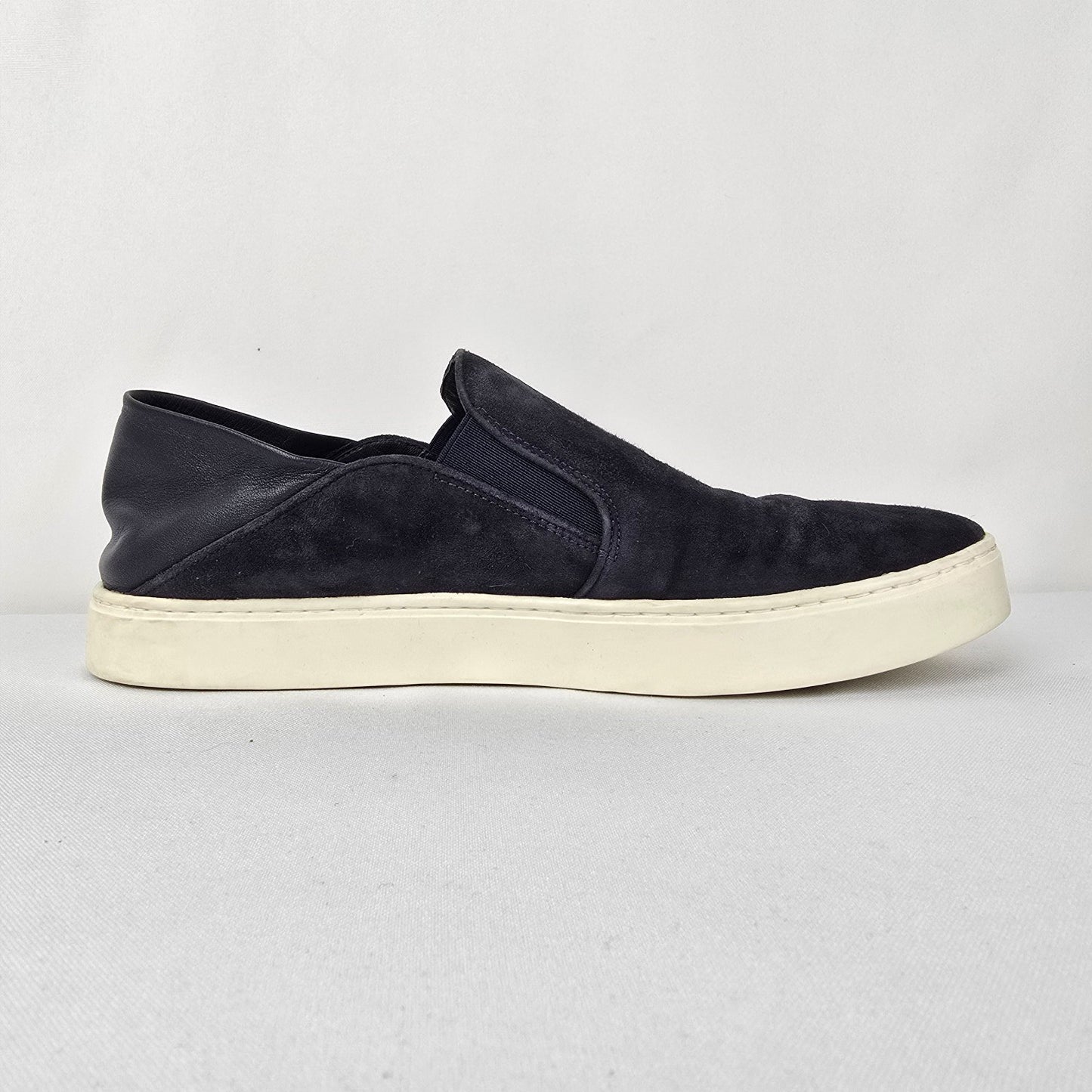 Vince Garvey Navy Blue Suede Slip-On Sneakers Size 8