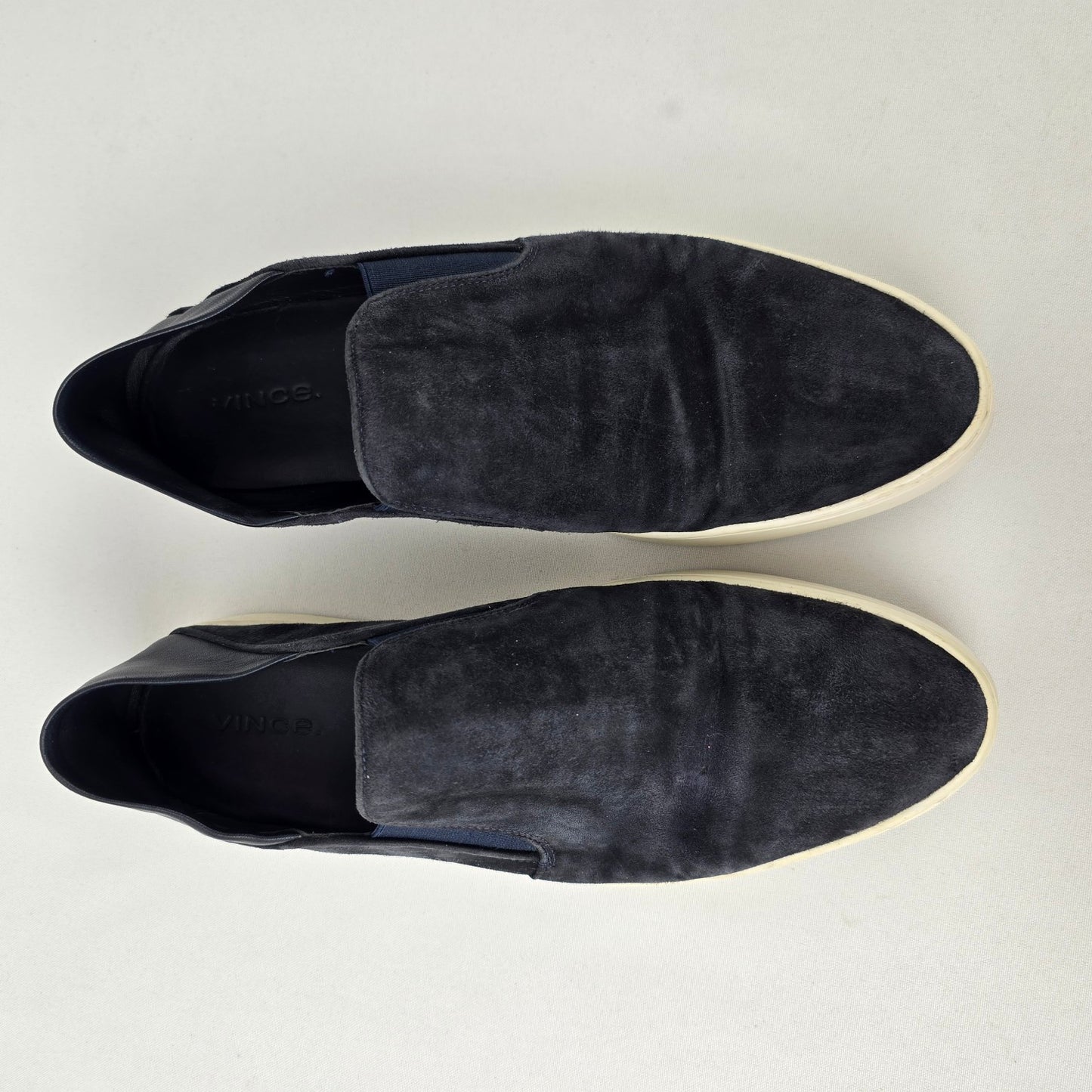 Vince Garvey Navy Blue Suede Slip-On Sneakers Size 8