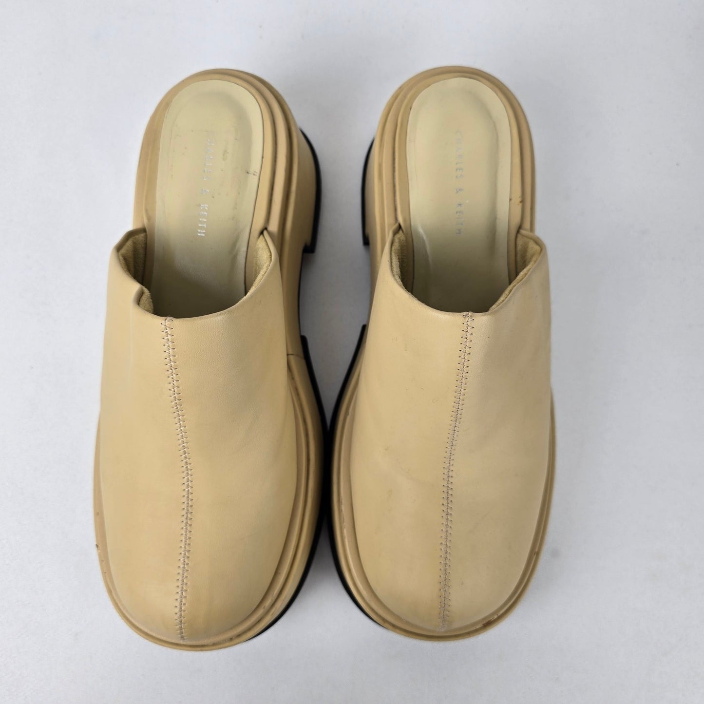 Charles & Keith Yellow Platform Clogs Size 9