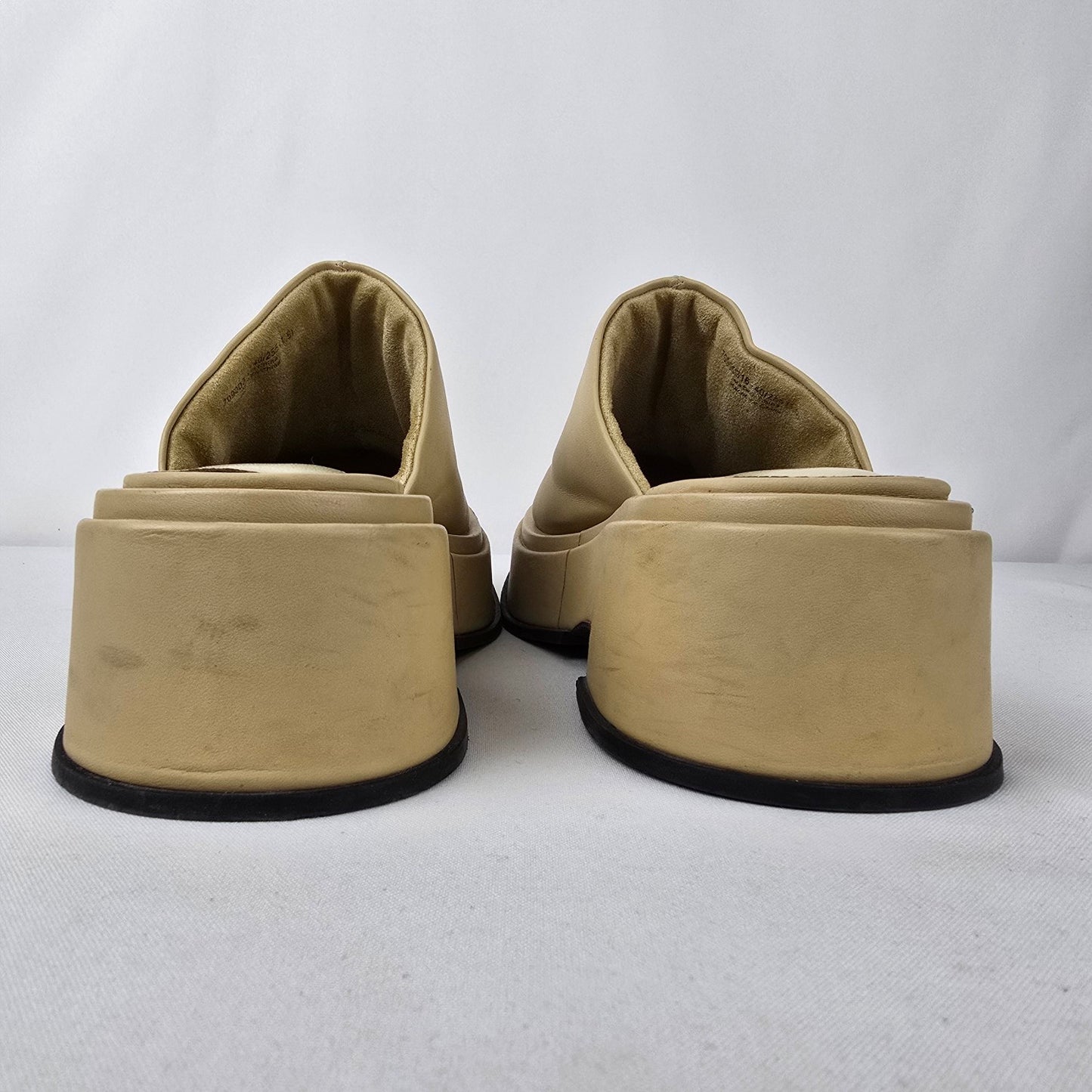 Charles & Keith Yellow Platform Clogs Size 9