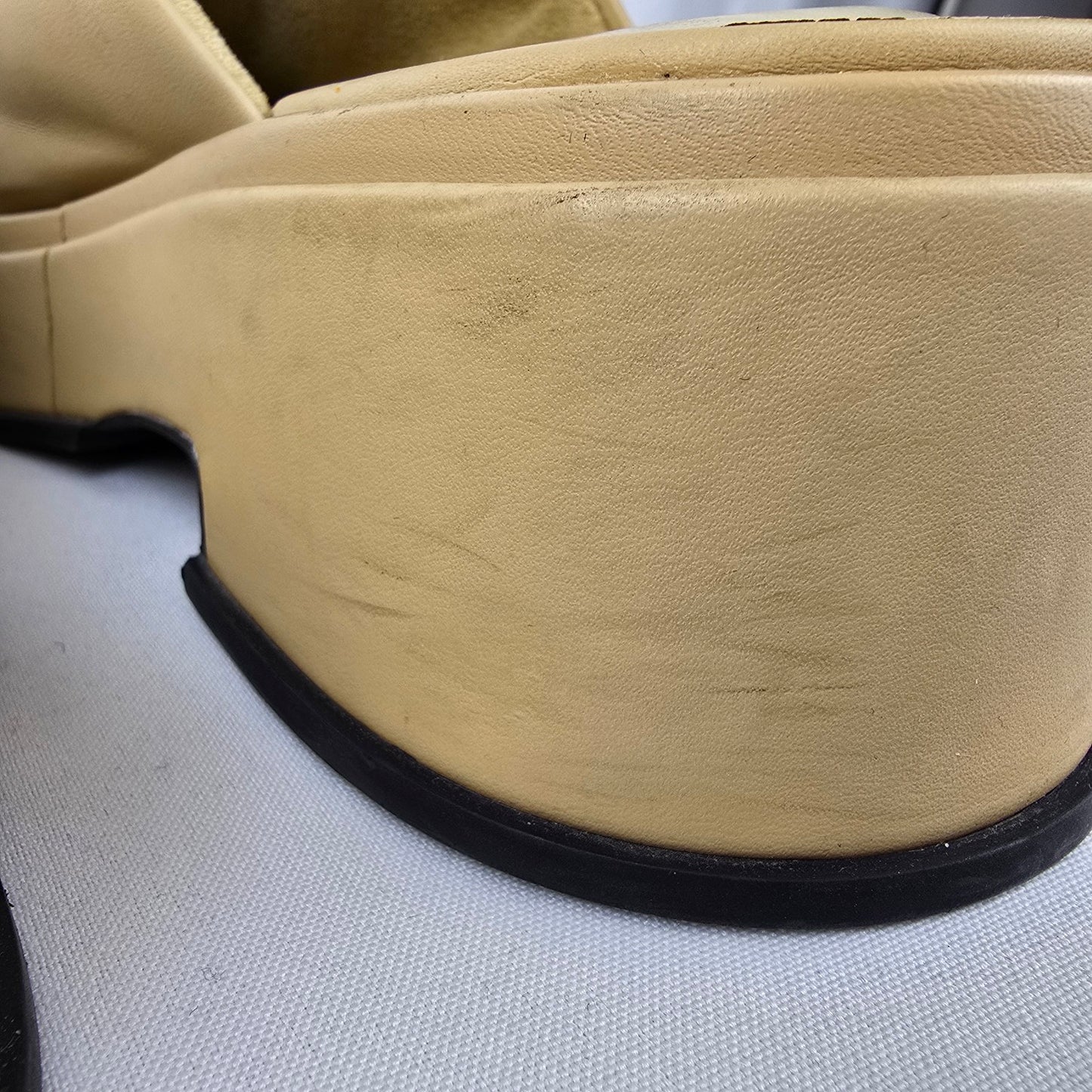 Charles & Keith Yellow Platform Clogs Size 9