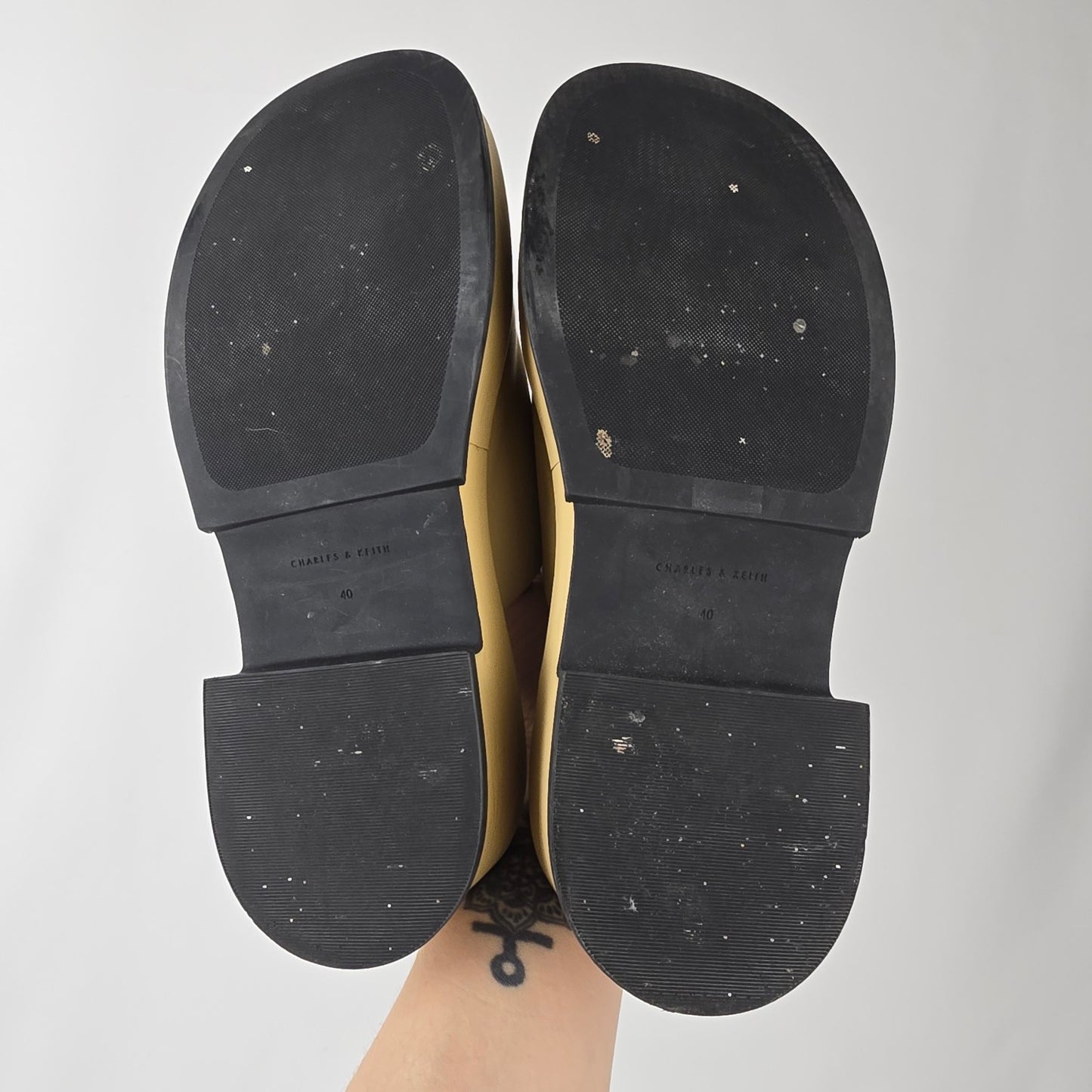 Charles & Keith Yellow Platform Clogs Size 9