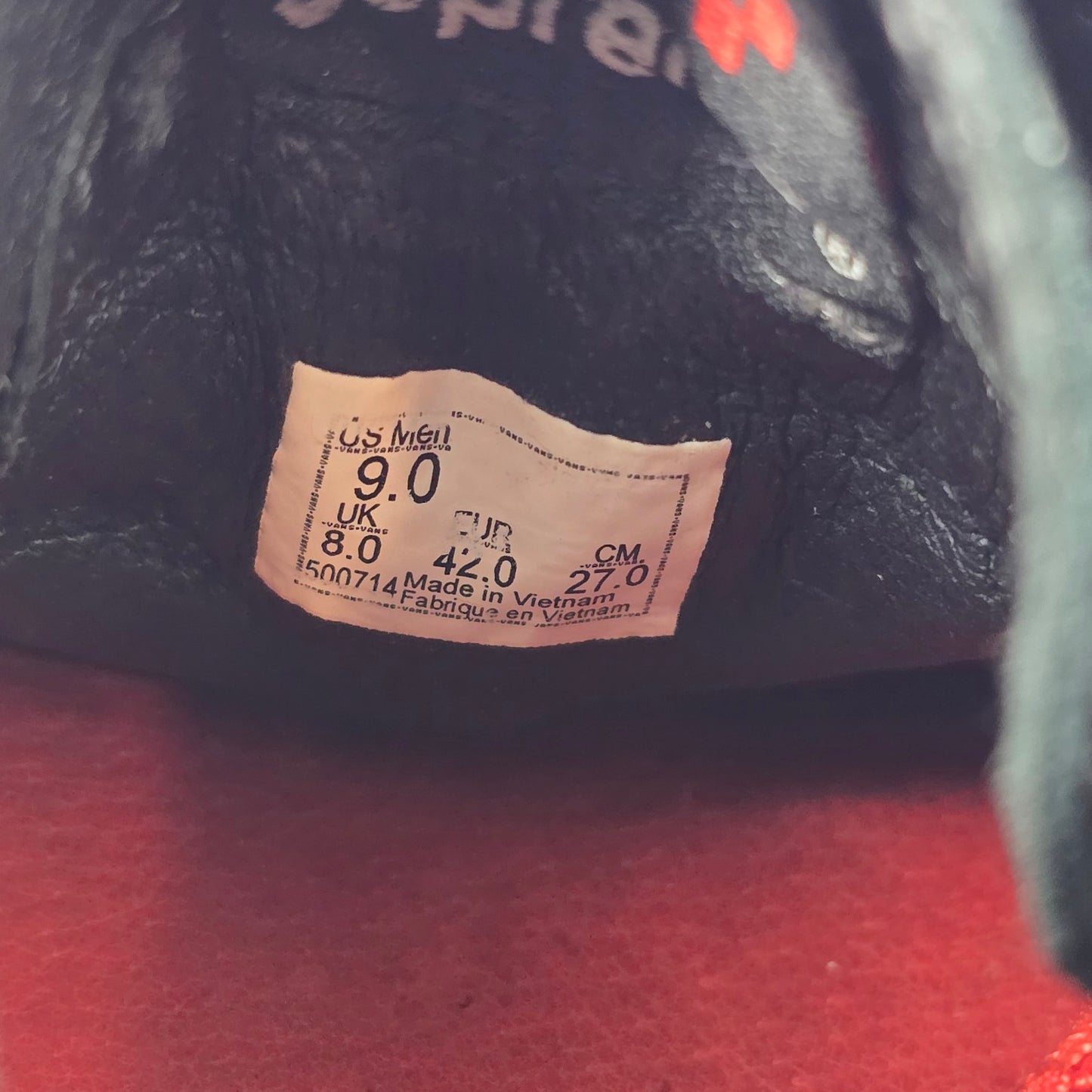 Supreme x Vans Monogram Skate Sneaker Size 10.5