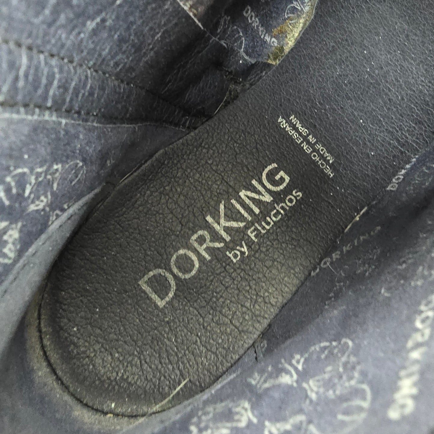 Dorking Metallic Blue Ankle Boots Size 9