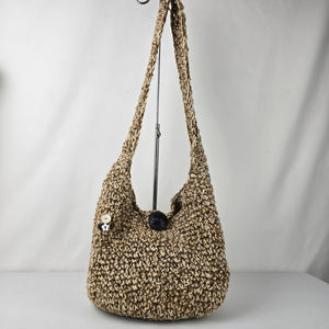 Handmade Brown Woven Shoulder Hobo Bag Purse