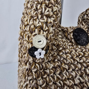 Handmade Brown Woven Shoulder Hobo Bag Purse