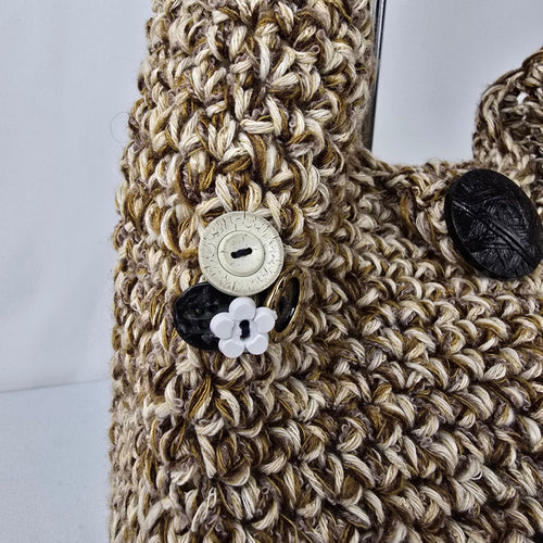 Handmade Brown Woven Shoulder Hobo Bag Purse