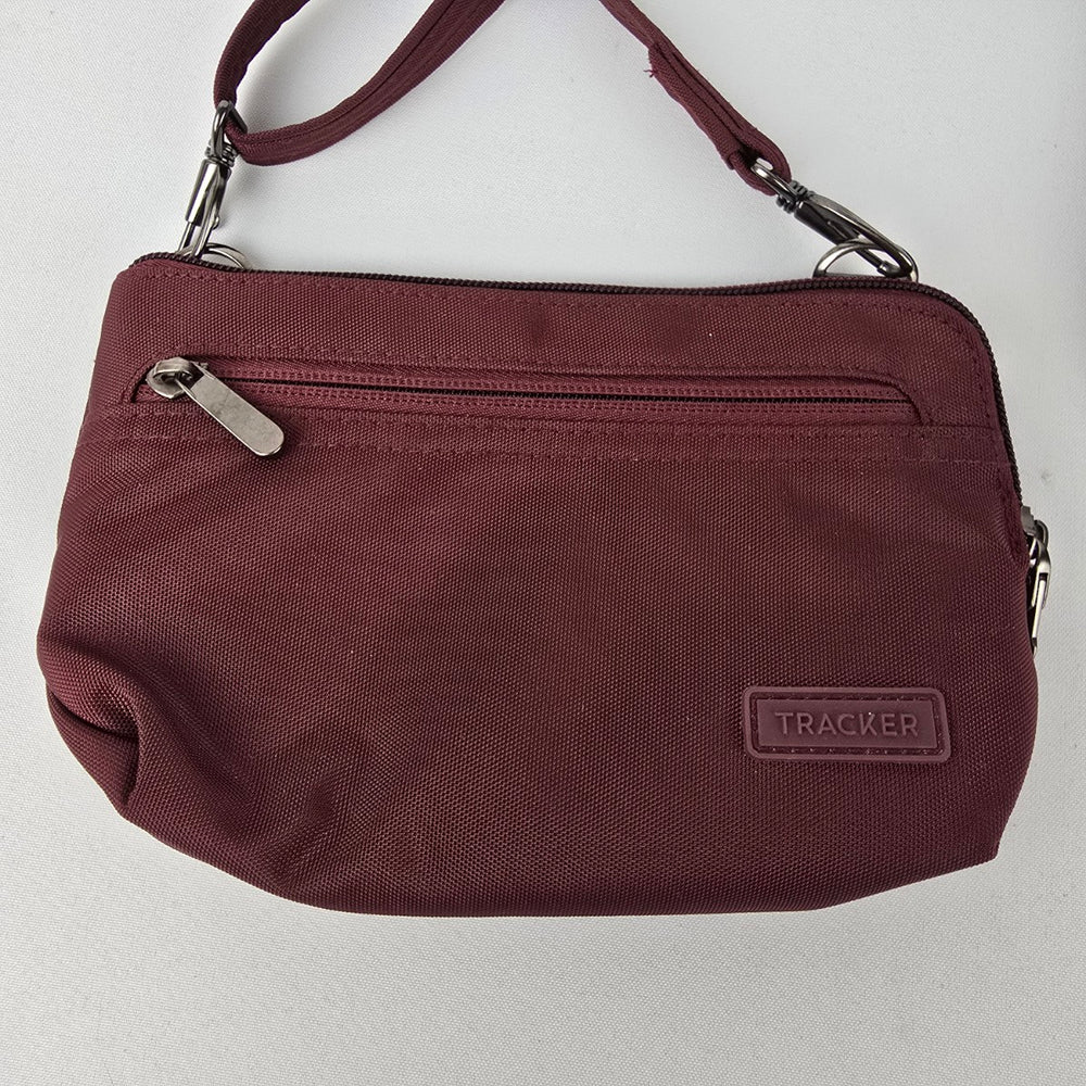 Tracker Burgundy Travel Crossbody Purse