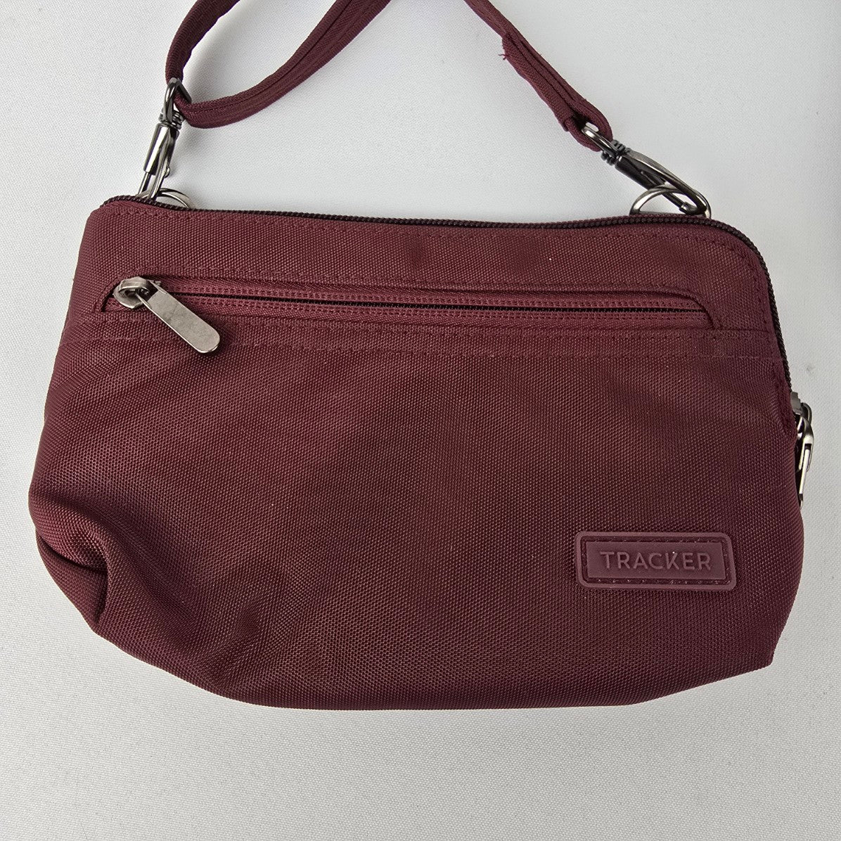 Tracker Burgundy Travel Crossbody Purse