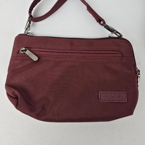 Tracker Burgundy Travel Crossbody Purse