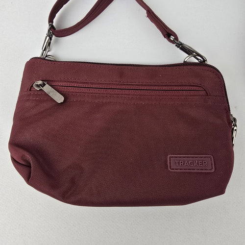 Tracker Burgundy Travel Crossbody Purse