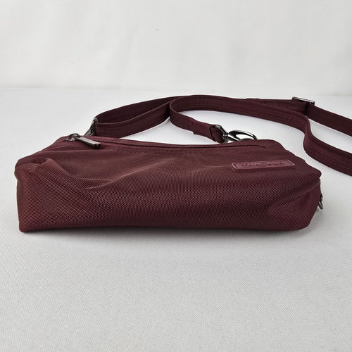 Tracker Burgundy Travel Crossbody Purse