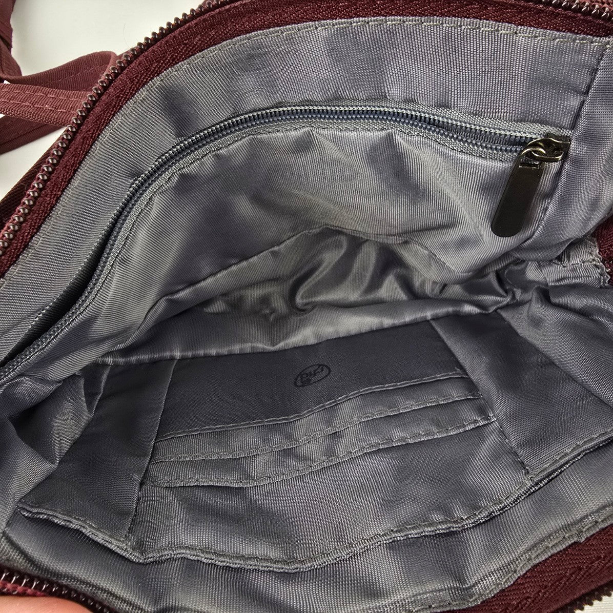 Tracker Burgundy Travel Crossbody Purse