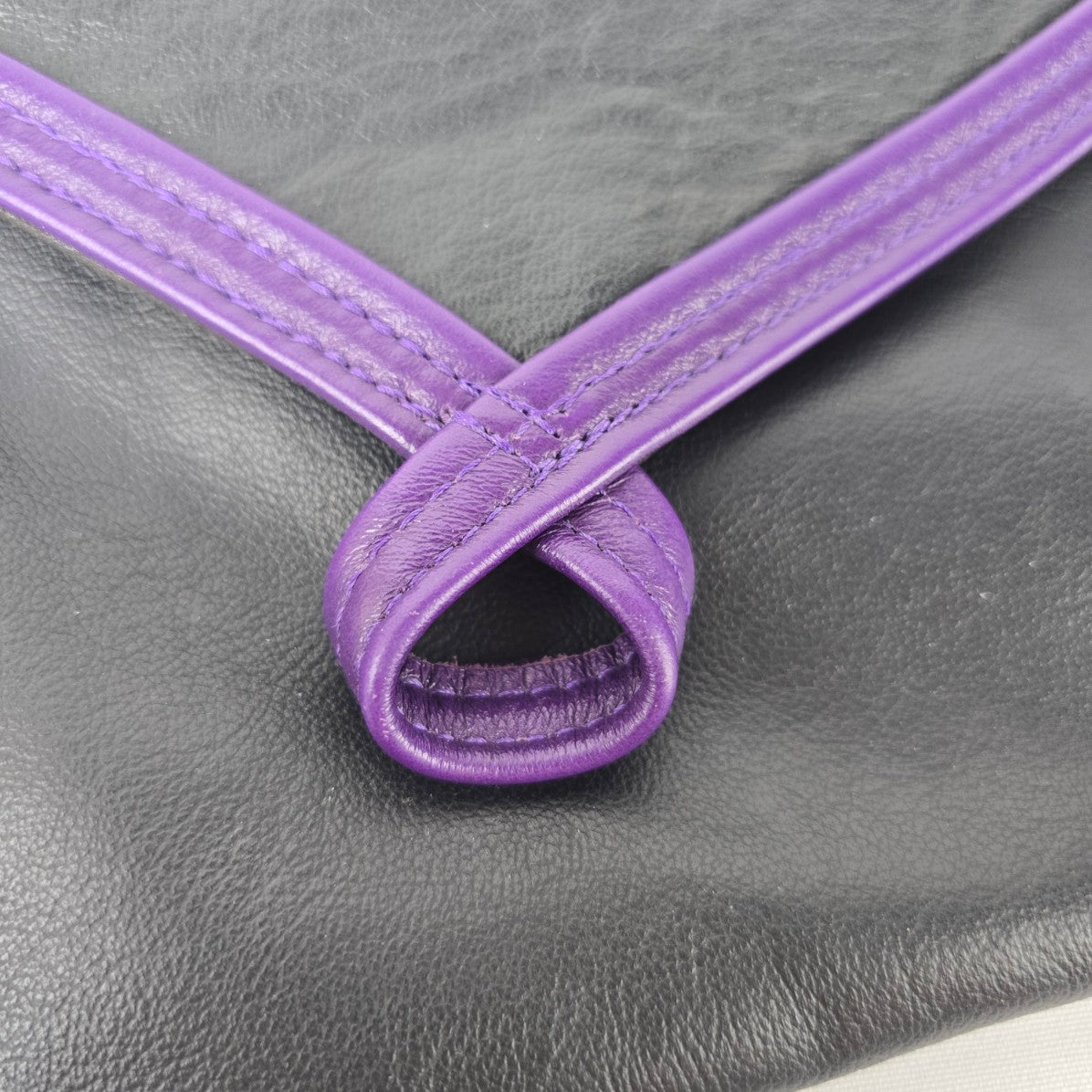 Vintage Black & Purple Clutch Shoulder Purse