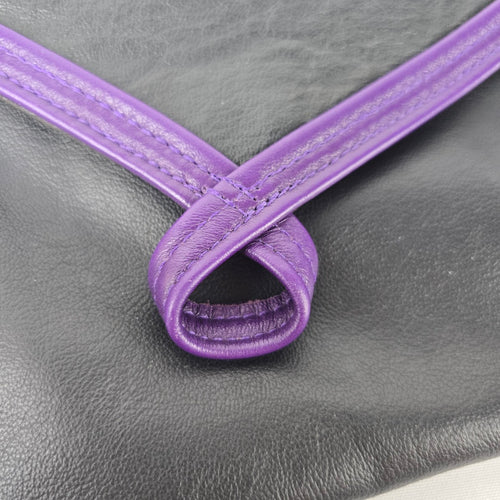 Vintage Black & Purple Clutch Shoulder Purse