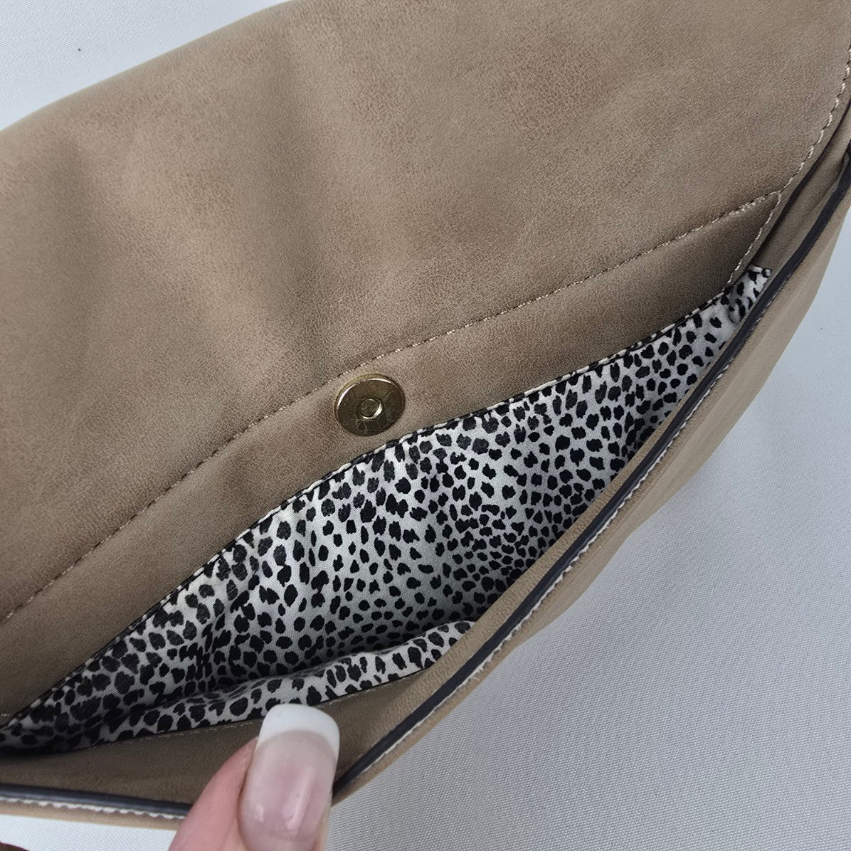 Call it Spring Taupe Tassel Detail Crossbody Purse