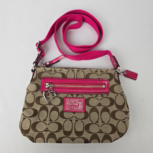 Coach Poppy Daisy Pink Monogram Crossbody Bag