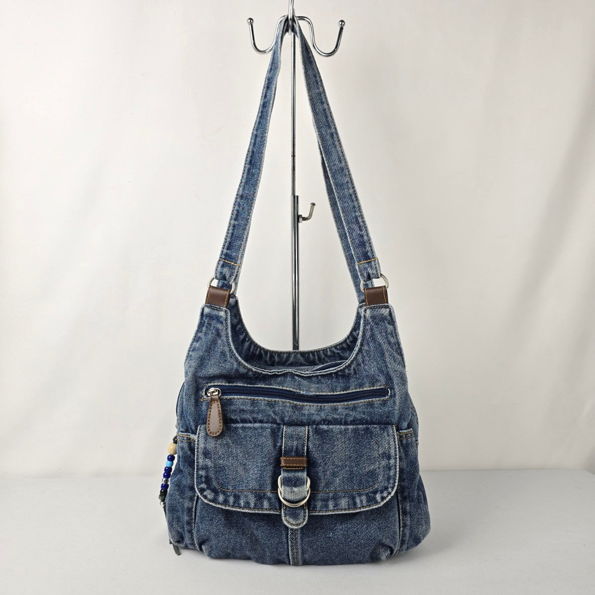 Vintage Denim Shoulder Purse