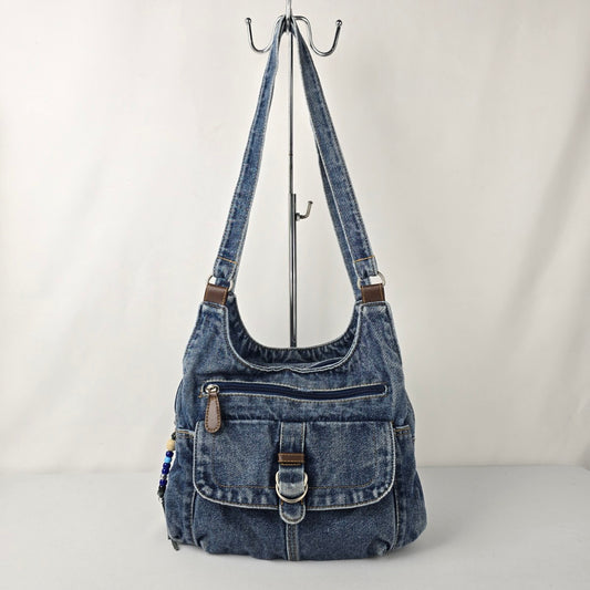 Vintage Denim Shoulder Purse