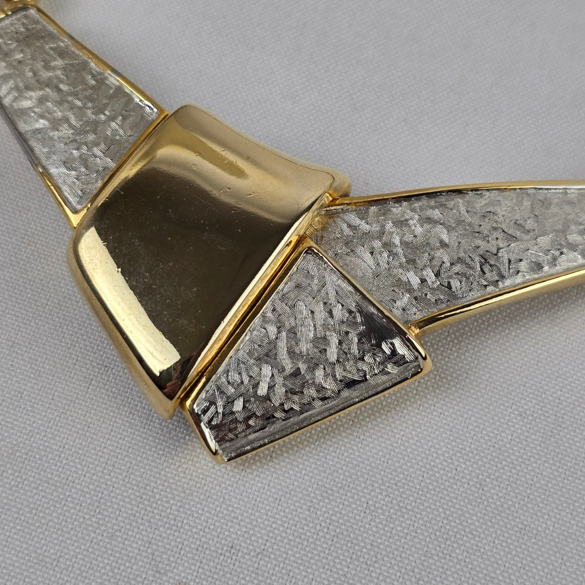 Vintage Gold & Silver Collar Statement Necklace