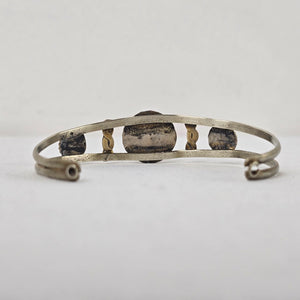 Vintage Lapis Stone Silver Cuff Bracelet
