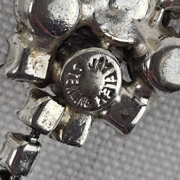 Vintage Jay Flex Sterling Silver Rhinestone Necklace