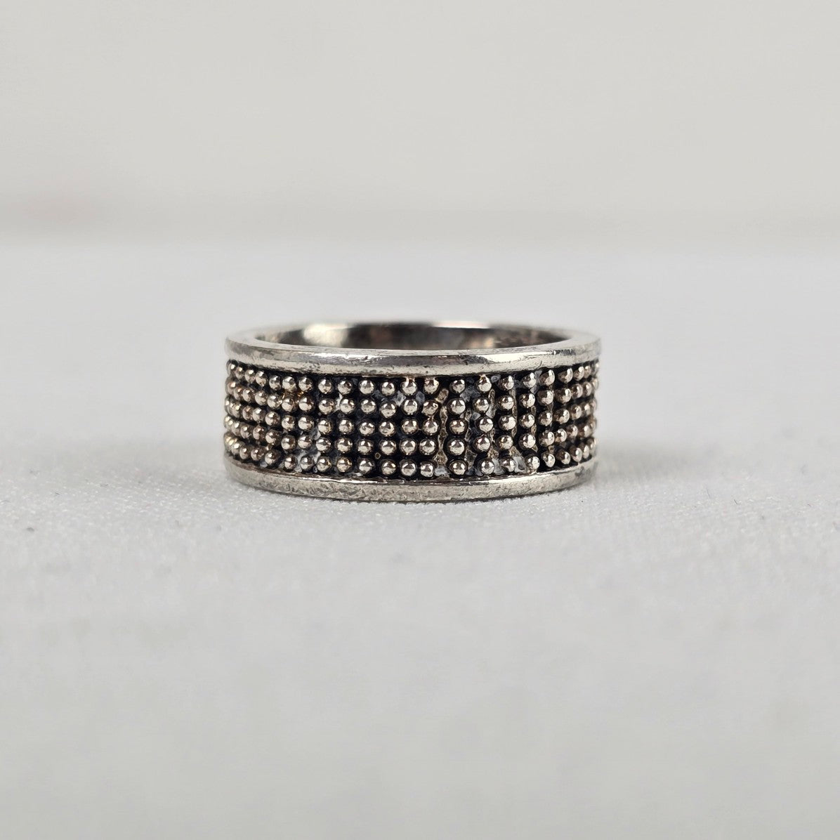 Vintage Napier Silver Studded Ring Size 5.5