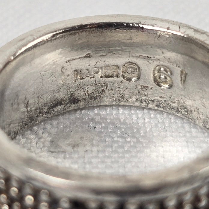 Vintage Napier Silver Studded Ring Size 5.5